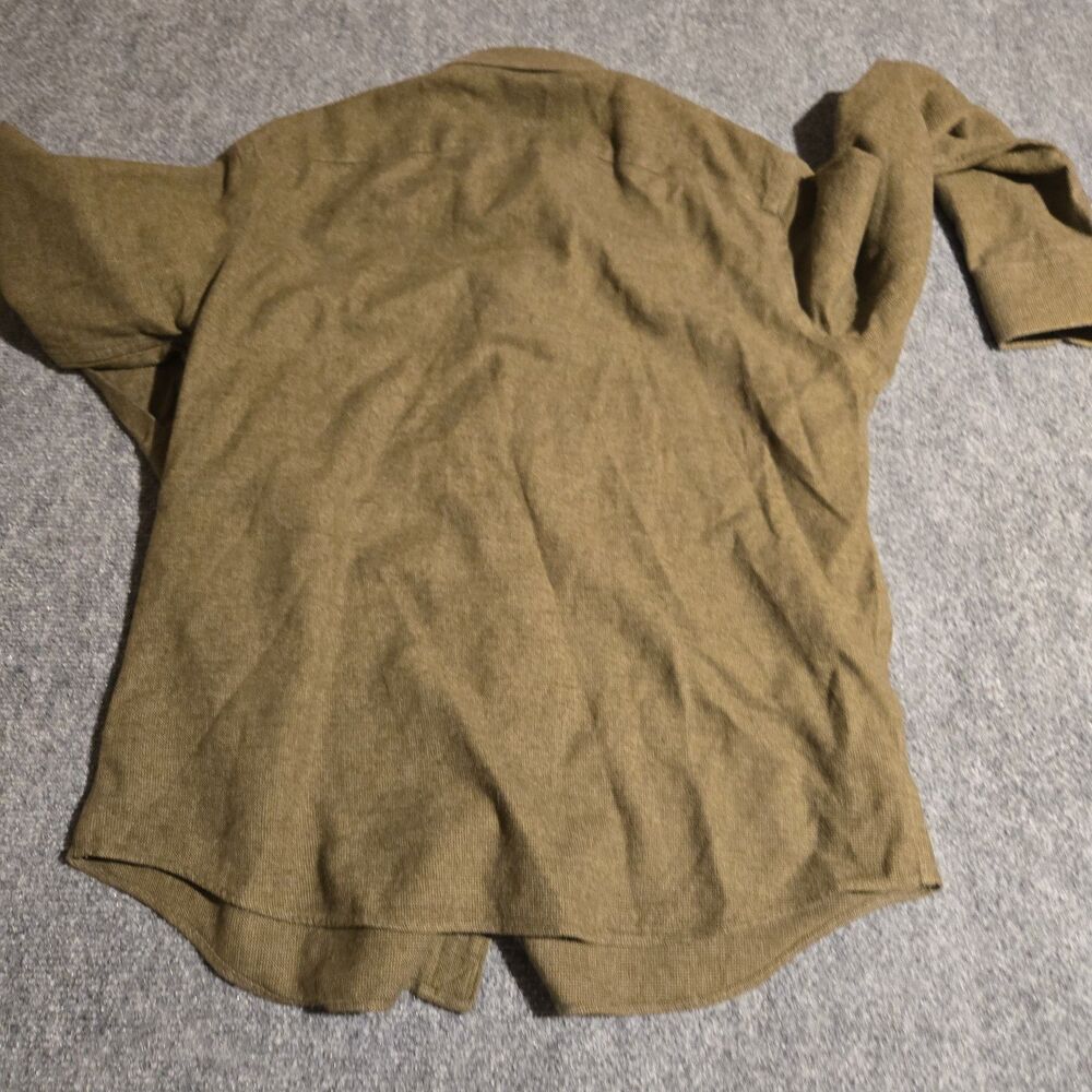 Untuckit Shirt Mens Medium Green Button Front Long Sleeve Cotton Wrinkle Free - Picture 9 of 9